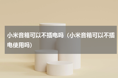 小米音箱可以不插电吗（小米音箱可以不插电使用吗）