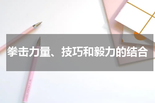 拳击力量、技巧和毅力的结合
